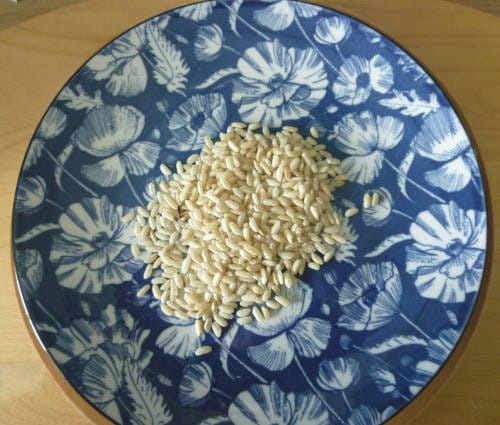 riz dans une assiette