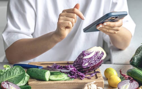 calculer les macros et calories des aliments sur une application smartphone
